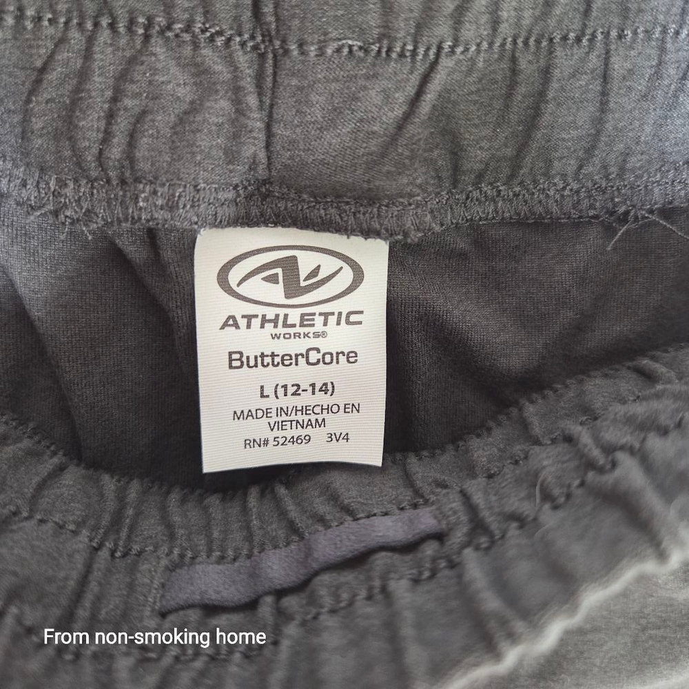 Women's Athletic Works ButterCore Black Moisture Wicking Shorts L - Picture 5 of 7